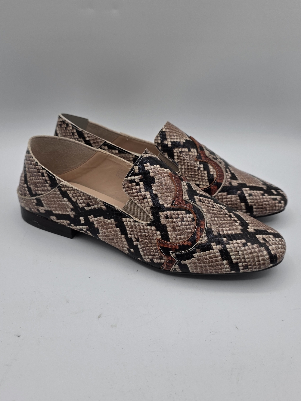 Sbicca Women's Nisland Driving Style Leather Loafer Size 7 NEW Going Out Snake - Picture 5 of 10